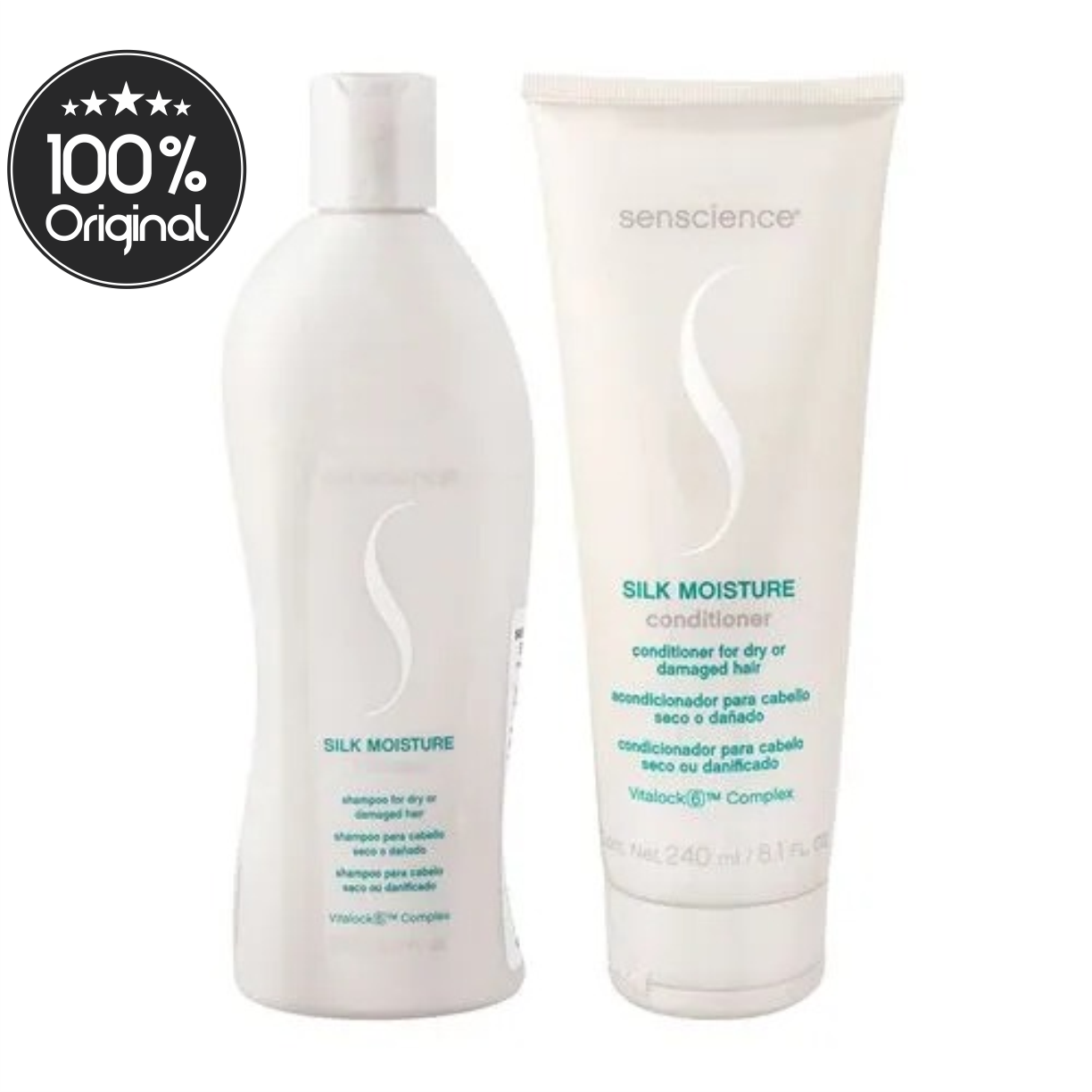 18 Kit Senscience Silk Moisture - Shampoo + Condicionador 280ml - Imagem 1