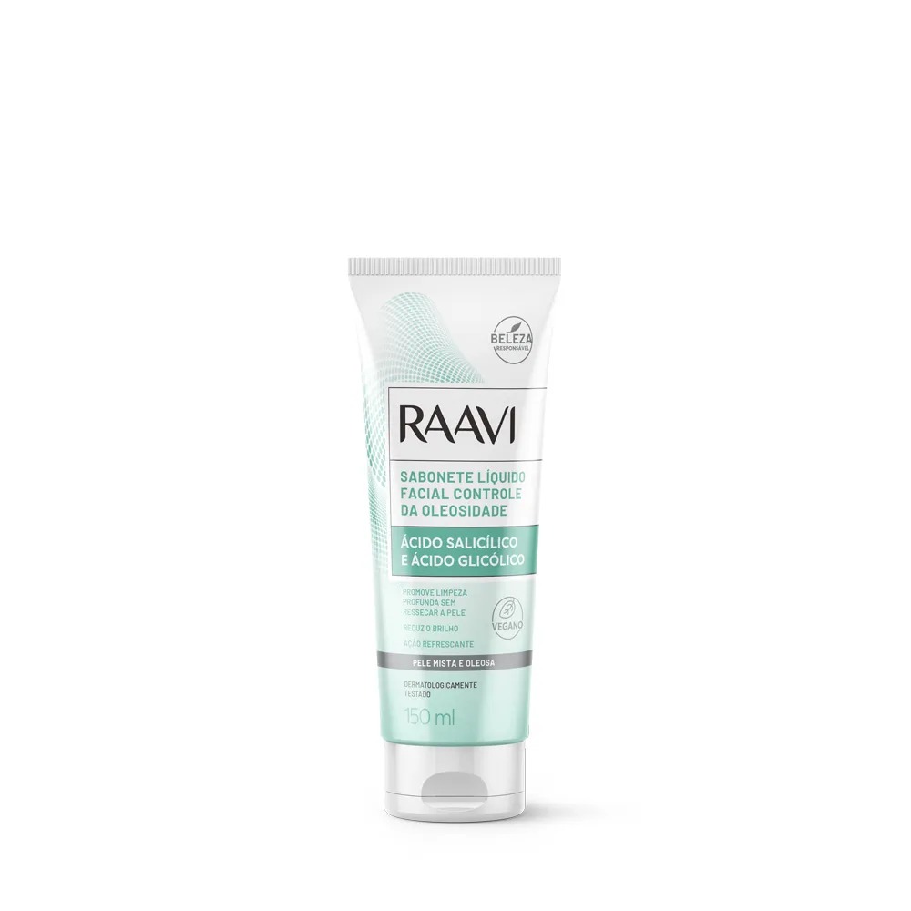 WhatsApp Image 2026-07-22 at 17.24.42 RAAVI SABONETE LIQUIDO FACIAL CONTROLE DE OLEOSIDADE -150ML - Imagem 1